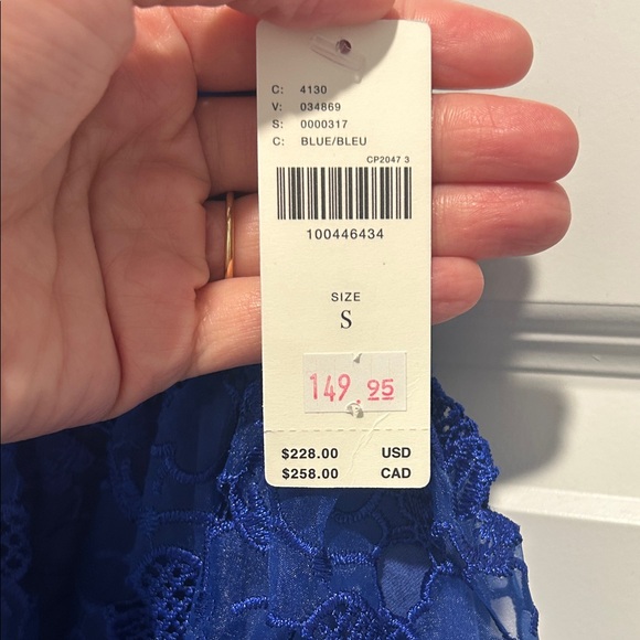 NWT Anthropologie Blue Lace Sleeveless Dress - Picture 5 of 8